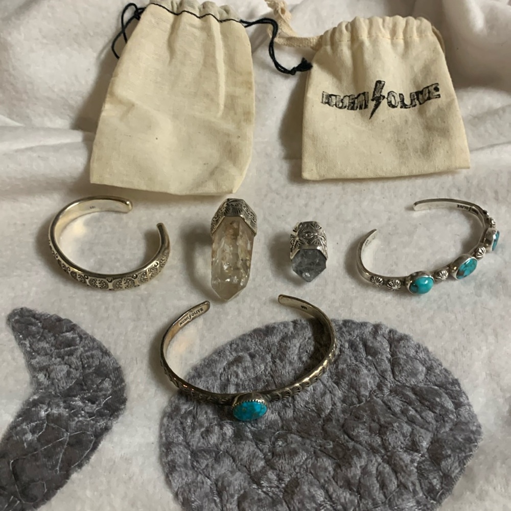 Numi Olive Bracelet Sterling Turquoise